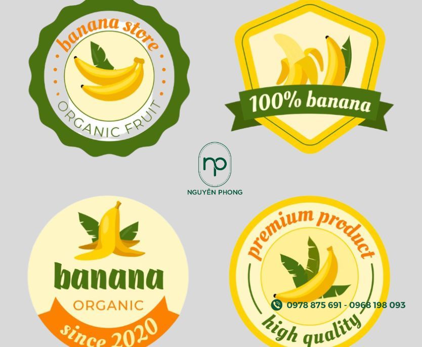 Mẫu logo trái cây tạo ấn tượng mạnh mẽ